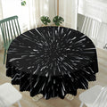 Galaxy Hyperspace Print Waterproof Round Tablecloth