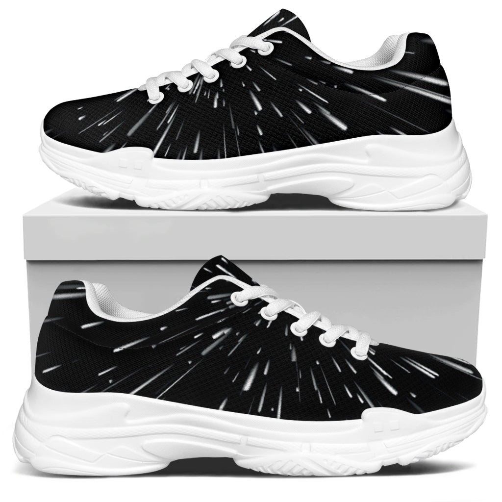 Galaxy Hyperspace Print White Chunky Shoes