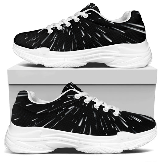 Galaxy Hyperspace Print White Chunky Shoes