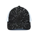 Galaxy Hyperspace Print White Mesh Trucker Hat