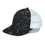 Galaxy Hyperspace Print White Mesh Trucker Cap