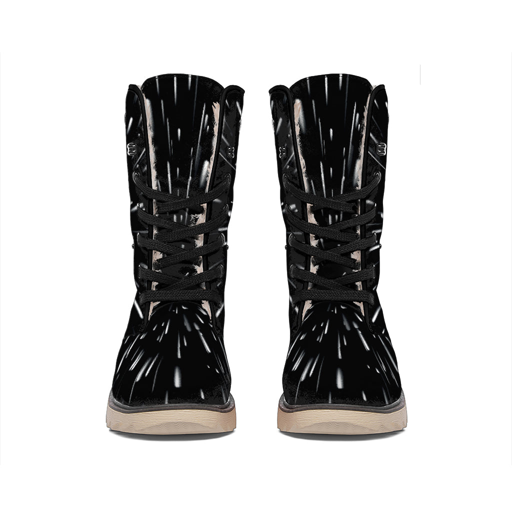 Galaxy Hyperspace Print Winter Boots