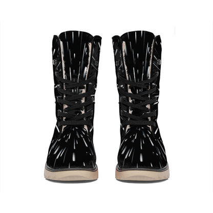 Galaxy Hyperspace Print Winter Boots