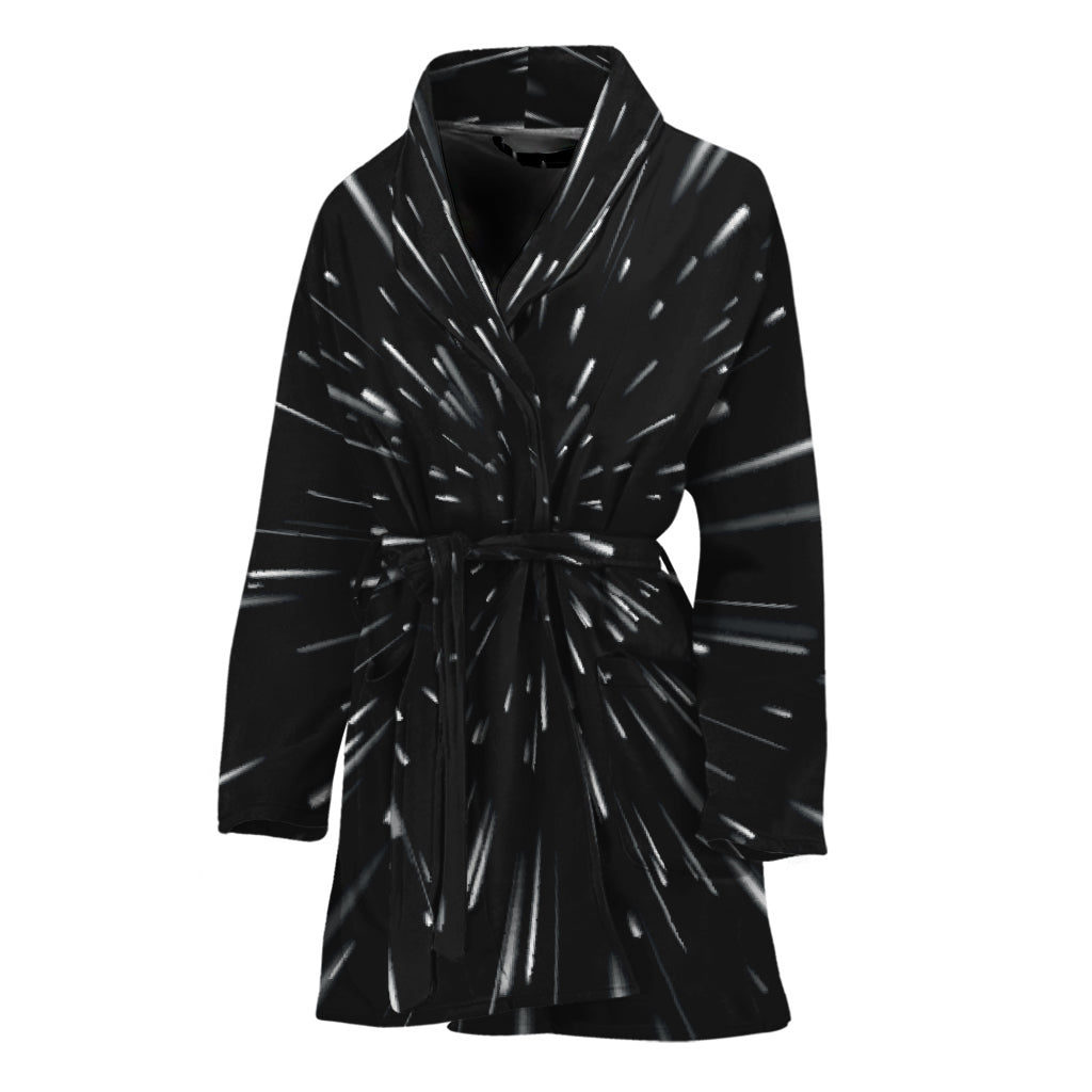 Galaxy Hyperspace Print Women's Bathrobe
