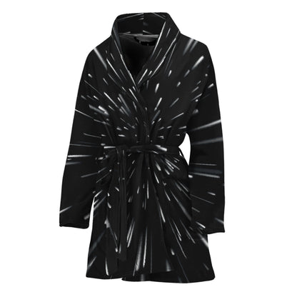 Galaxy Hyperspace Print Women's Bathrobe