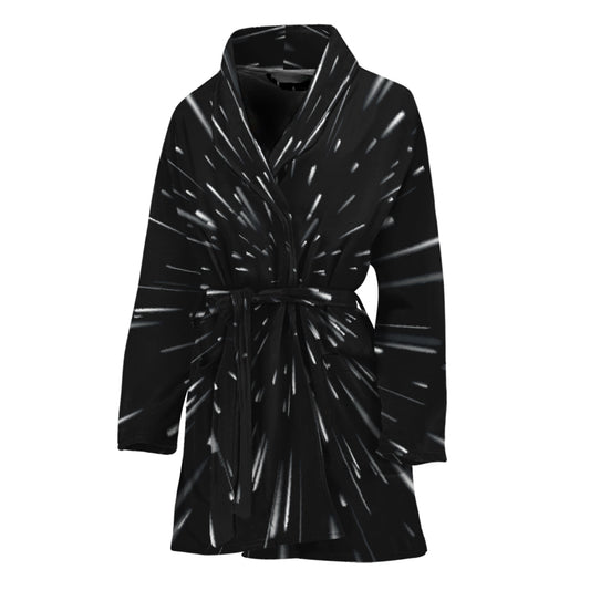 Galaxy Hyperspace Print Women's Bathrobe
