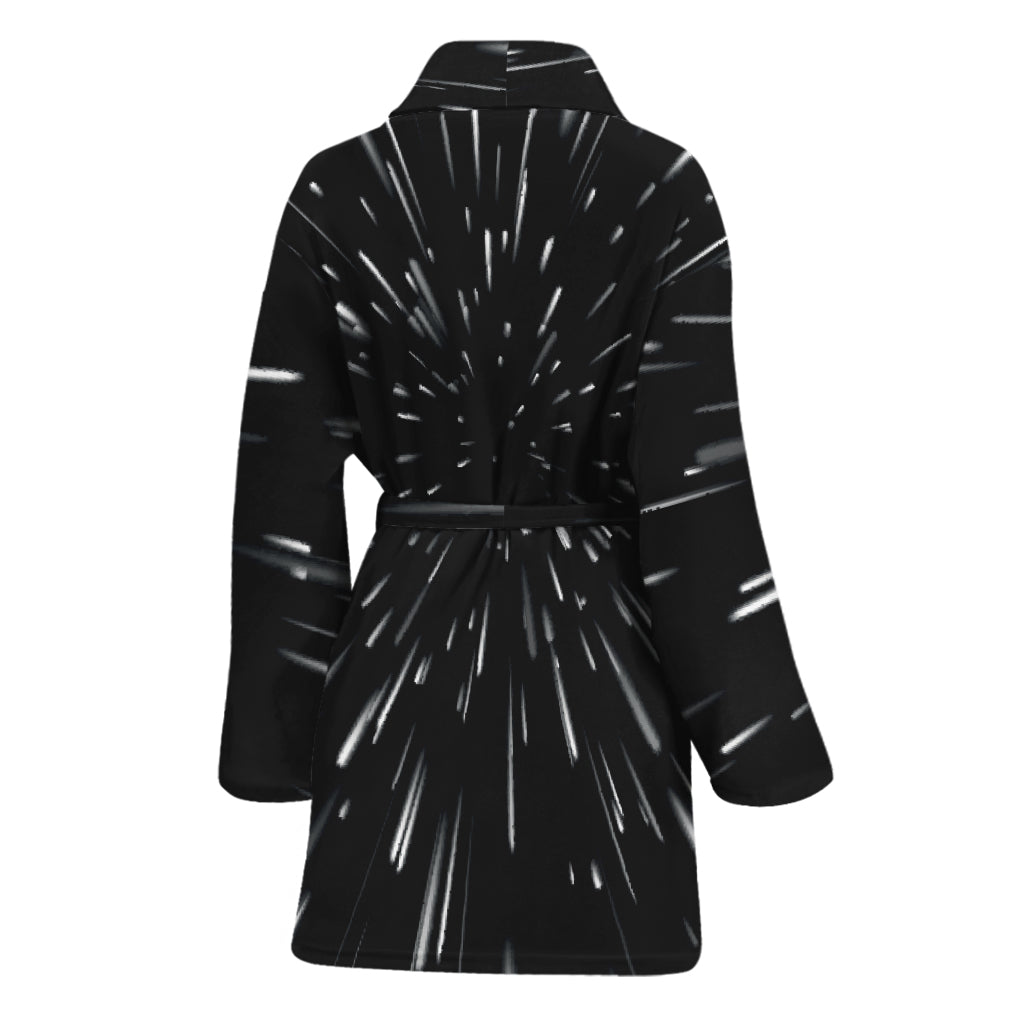 Galaxy Hyperspace Print Women's Bathrobe