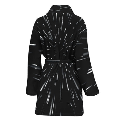 Galaxy Hyperspace Print Women's Bathrobe