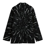 Galaxy Hyperspace Print Women's Cotton Blazer