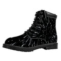 Galaxy Hyperspace Print Padded Collar Lace Up Boots