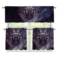 Galaxy Jaguar Print 3 Piece Kitchen Curtains