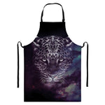 Galaxy Jaguar Print Bib Apron With Pocket