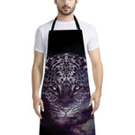 Galaxy Jaguar Print Bib Apron With Pocket
