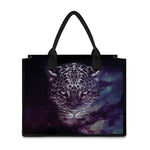 Galaxy Jaguar Print Canvas Tote Bag