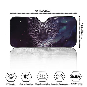 Galaxy Jaguar Print Car Windshield Sun Shade