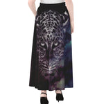 Galaxy Jaguar Print Chiffon Maxi Skirt