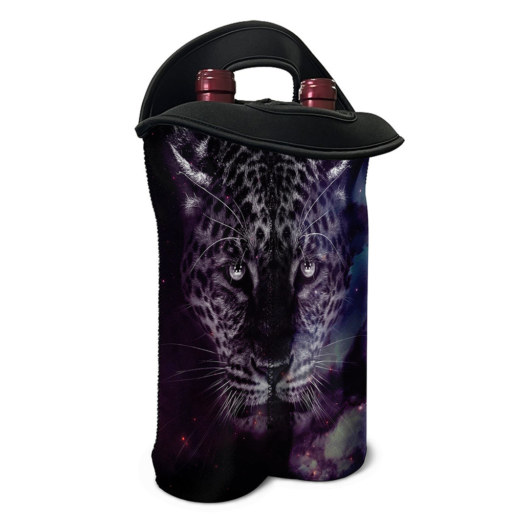 Galaxy Jaguar Print Double Neoprene Wine Tote