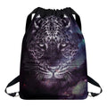Galaxy Jaguar Print Drawstring Backpack