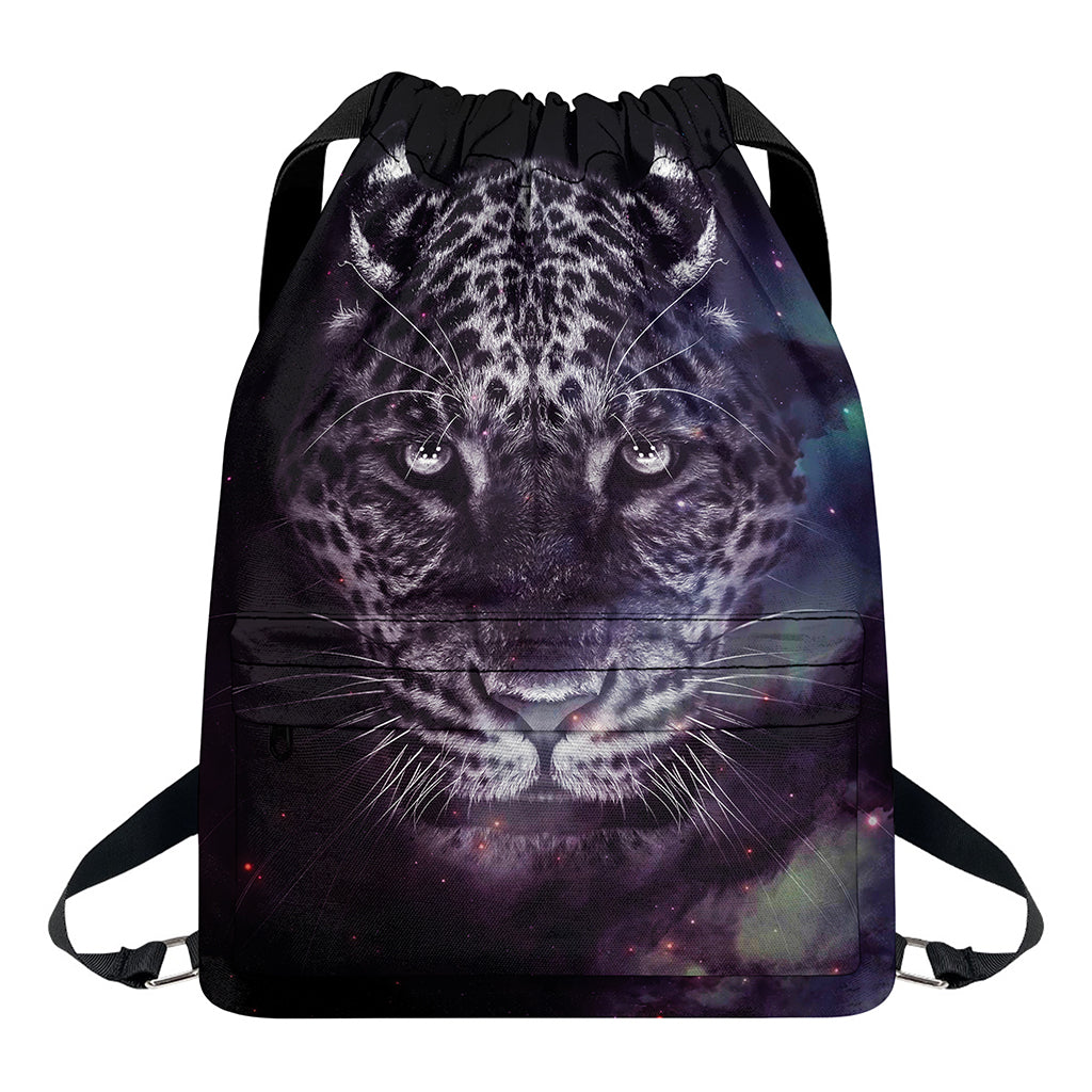 Galaxy Jaguar Print Drawstring Backpack