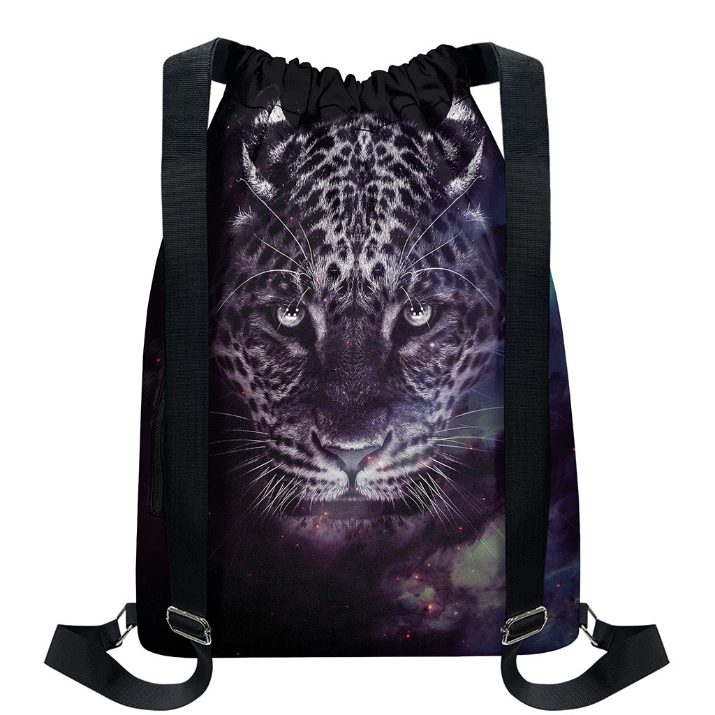 Galaxy Jaguar Print Drawstring Backpack