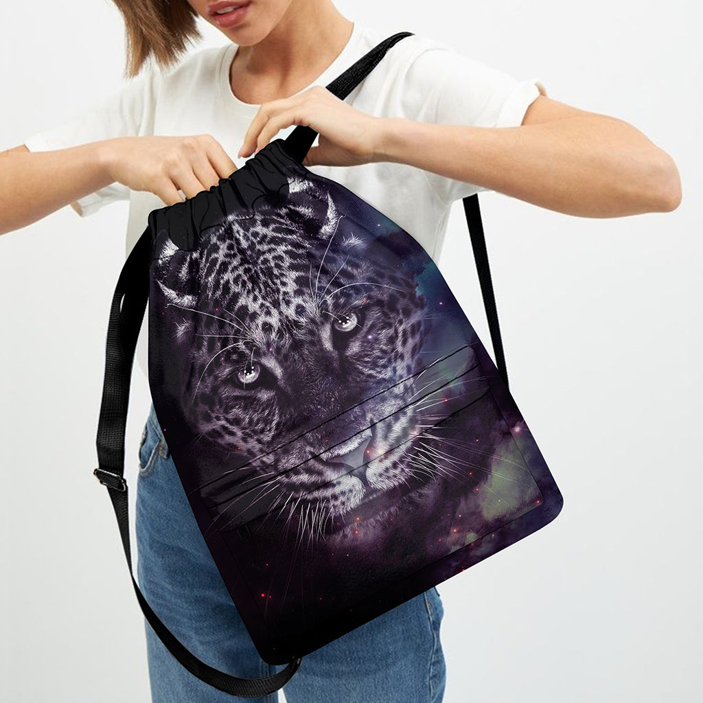 Galaxy Jaguar Print Drawstring Backpack