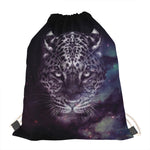 Galaxy Jaguar Print Drawstring Bag