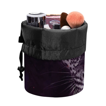 Galaxy Jaguar Print Drawstring Makeup Bag