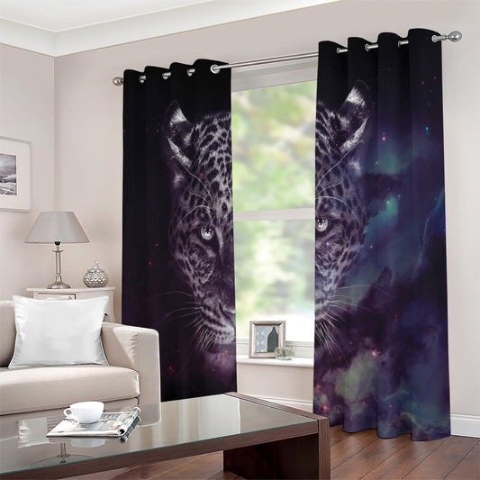 Galaxy Jaguar Print Extra Wide Grommet Curtains