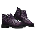 Galaxy Jaguar Print Flat Ankle Boots