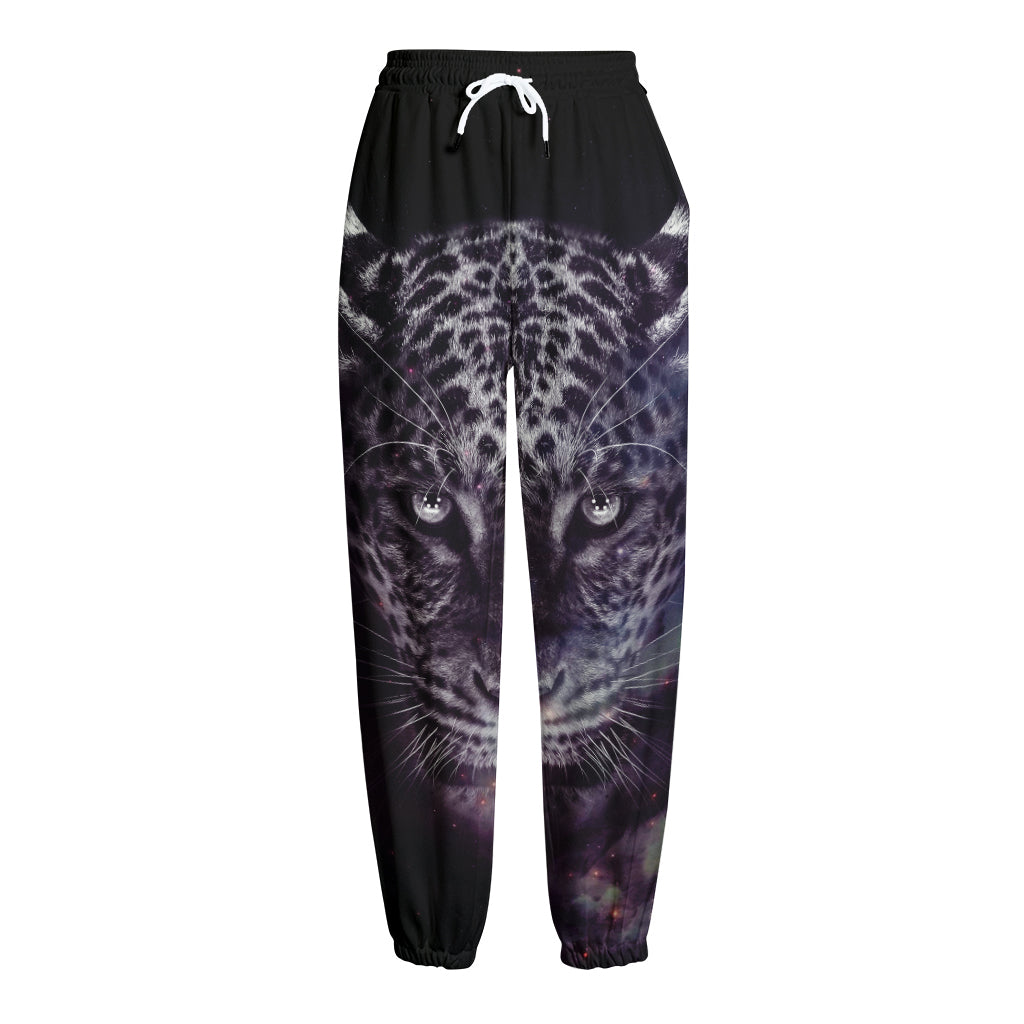 Galaxy Jaguar Print Fleece Lined Knit Pants