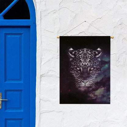 Galaxy Jaguar Print Garden Flag