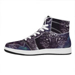 Galaxy Jaguar Print High Top Leather Sneakers