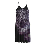Galaxy Jaguar Print Jersey Midi Cami Dress
