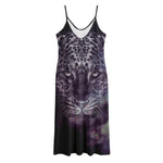 Galaxy Jaguar Print Jersey Midi Cami Dress