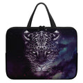 Galaxy Jaguar Print Laptop Sleeve With Handle