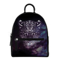 Galaxy Jaguar Print Leather Backpack