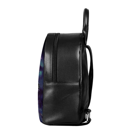 Galaxy Jaguar Print Leather Backpack