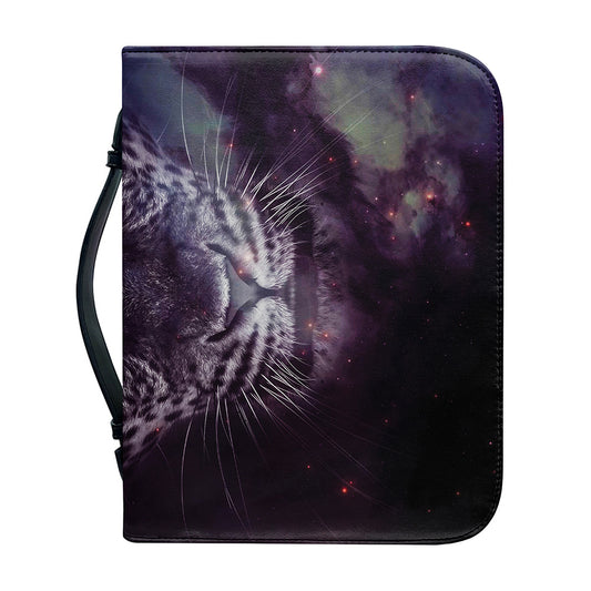 Galaxy Jaguar Print Leather Bible Cover