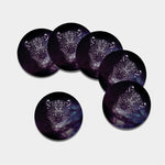 Galaxy Jaguar Print Leather Coaster Set