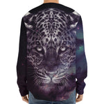 Galaxy Jaguar Print Long Sleeve Baseball Jersey