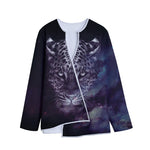 Galaxy Jaguar Print Long Sleeve Short Coat