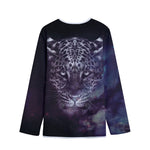 Galaxy Jaguar Print Long Sleeve Short Coat