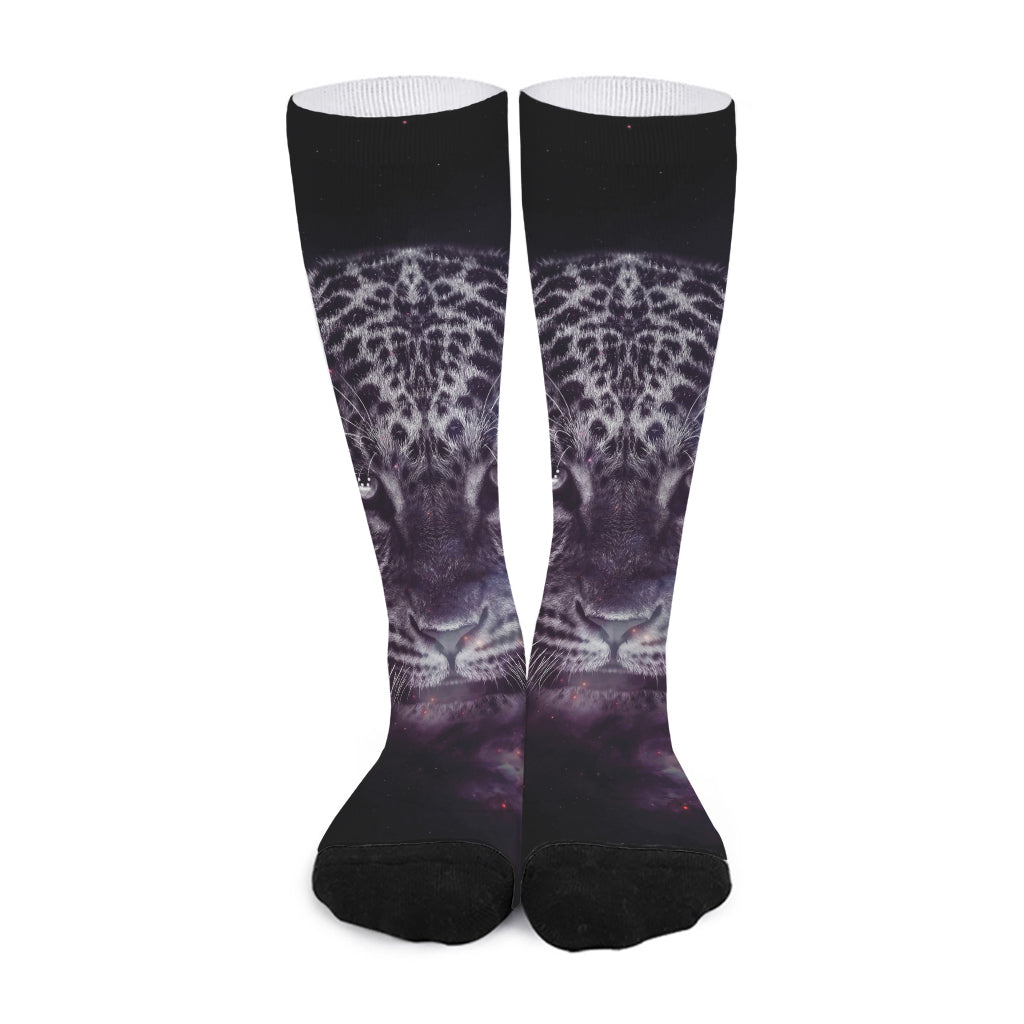 Galaxy Jaguar Print Long Socks