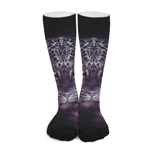 Galaxy Jaguar Print Long Socks