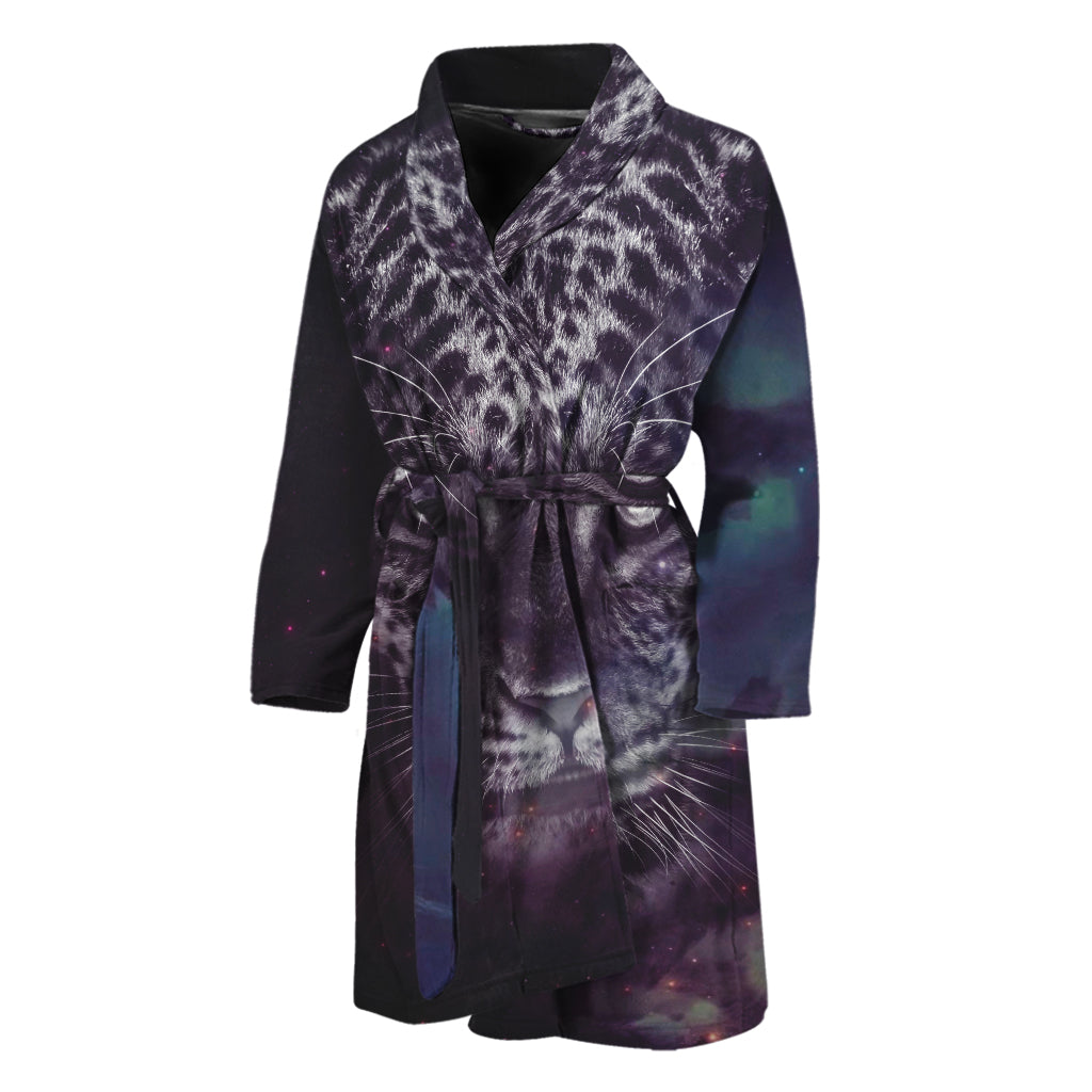 Galaxy Jaguar Print Men's Bathrobe