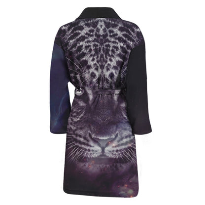 Galaxy Jaguar Print Men's Bathrobe