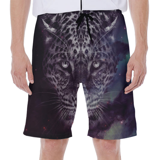 Galaxy Jaguar Print Men's Beach Shorts