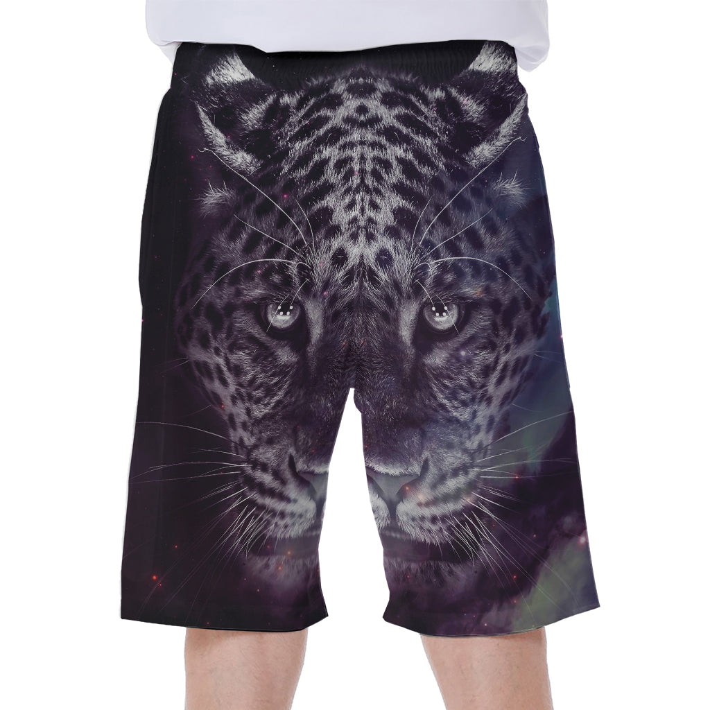 Galaxy Jaguar Print Men's Beach Shorts