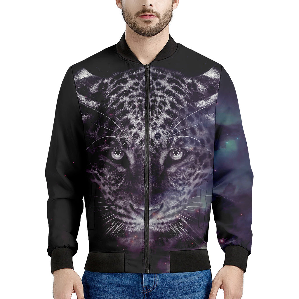 Galaxy Jaguar Print Men's Bomber Jacket