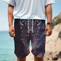 Galaxy Jaguar Print Men's Cargo Shorts